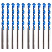 Kit 10 Brocas Fura Tudo 8mm C/Ponta de Metal Duro Htom