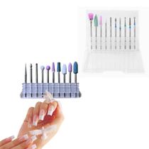 Kit 10 Brocas P/ Motor Elétrico Unha Cerâmica Polidora Broca