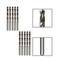 Kit 10 Brocas Paralelas Aço Rápido Hss 7/32