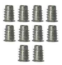 Kit 10 Buchas Americanas Para Madeira 5/16 X 18mm Metal Zamak