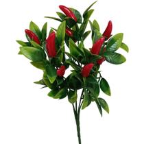 Kit 10 Buquê Planta Artificial Verde Flor Pimenta 28cm Real - La Caza Store