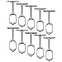 Kit 10 Cabide Central Oblongo Cromado Para Tubos Guarda Roupa Closet Arara Armário Quarto