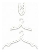 Kit 10 Cabide Dobravel Branco 3 Estagios para Malas Viagens e Hoteis