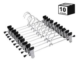 Kit 10 Cabide Presilha-calça, Saia Ou Bermuda Short Casita