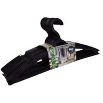 Kit 10 Cabides Adulto Preto Para Organização de Casa e Lojas Com Encaixe Para Cintos, Gravatas e Blusas de Alça Kit 10 Cabides Adulto Preto Para Organização de Casa e Lojas Com Encaixe Para Cintos, Gravatas e Blusas de Alça