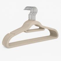 Kit 10 Cabides Adulto Veludo Antideslizante Slim Organizador Guarda Roupas