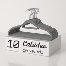 Kit 10 Cabides Adulto Veludo para Roupas Antideslizante Giratório