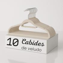 Kit 10 Cabides Adulto Veludo para Roupas Antideslizante Giratório Kit 10 Cabides Adulto Veludo para Roupas Antideslizante Giratório