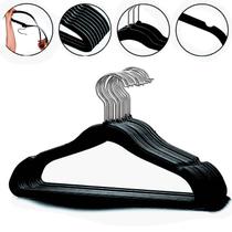 Kit 10 Cabides Aveludado Infantil Bebê Slim Antideslizante Design Premium