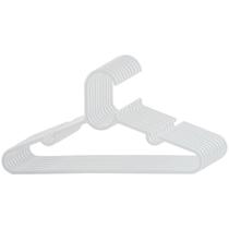 Kit 10 Cabides Branco Plástico - Buba