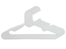 Kit 10 Cabides de Bebê Plástico Roupa Infantil Buba Criança Bebê Branco Azul Rosa Menino Menina