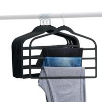 Kit 10 Cabides De Veludo Para Calça Saia Divisórias