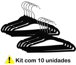 Kit 10 Cabides Infantil De Veludo Antideslizante Slin Ultra Fino