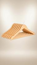 Kit 10 Cabides Madeira Adulto Roupas Calças Kit 10 Cabides Madeira Adulto Roupas Calças