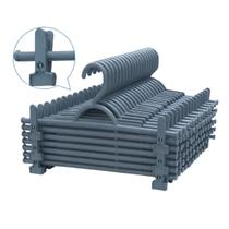 Kit 10 Cabides Para Saia E Shorts Com Presilha Plastico Reforçado - Cinza Kit 10 Cabides Para Saia E Shorts Com Presilha Plastico Reforçado - Cinza