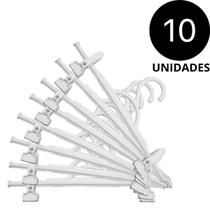 Kit 10 Cabides Para Saia E Shorts Com Presilha Reforçado - ACRÍLICO Kit 10 Cabides Para Saia E Shorts Com Presilha Reforçado - ACRÍLICO