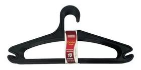 Kit 10 Cabides Preto Para Roupas Adulto Atacado Kit 10 Cabides Preto Para Roupas Adulto Atacado