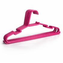 Kit 10 Cabides Rosa Adulto Resistente Antiderrapante