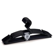 kit 10 Cabides Roupas Camisa Plástico Preto Slim Adulto Cor Preto Rainha kit 10 Cabides Roupas Camisa Plástico Preto Slim Adulto Cor Preto Rainha