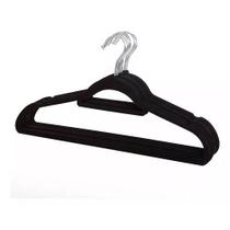 Kit 10 Cabides Slim Veludo Preto Antiderrapante Organizador Roupas Armario Kit 10 Cabides Slim Veludo Preto Antiderrapante Organizador Roupas Armario