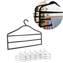 Kit 10 Cabides Triplos Reforçados Para Roupas Pesadas Calça Kit 10 Cabides Triplos Reforçados Para Roupas Pesadas Calça