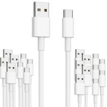 Kit 10 cabo celular 3.1a flexivel usb-c 1mt inova branco