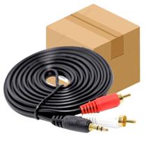 Kit 10 Cabo de Áudio P2 RCA 1,5 Metros Auxiliar Atacado Kit 10 Cabo de Áudio P2 RCA 1,5 Metros Auxiliar Atacado