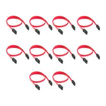Kit 10 Cabo de Dados Sata 45cm Para HD SSD Gravador Drives