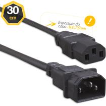 Kit 10 Cabo de Força C13 para C14 10A 0,30 Metros