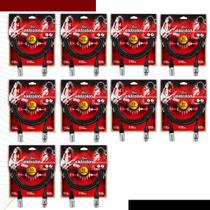 Kit 10 Cabo De Microfone Balanceado Xlr Macho Para Xlr Femea 10m Metros - Pulse Eletrolon Kit 10 Cabo De Microfone Balanceado Xlr Macho Para Xlr Femea 10m Metros - Pulse Eletrolon