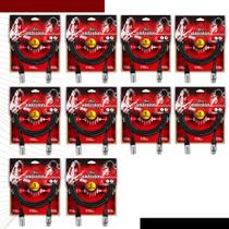 Kit 10 Cabo De Microfone Balanceado Xlr Macho Para Xlr Femea 5m Metros - Pulse Eletrolon Kit 10 Cabo De Microfone Balanceado Xlr Macho Para Xlr Femea 5m Metros - Pulse Eletrolon