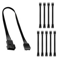 Kit 10 cabo extensor cooler fan 3 ou 4 pinos pwm 25cm