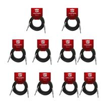 KIT 10 Cabo Guitarra P10/P10 5 Metros MXT