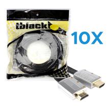 KIT 10 Cabo HDMI Flat Desmontável 2.0 4K 19 Pinos 5 Metros