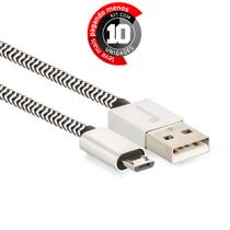Kit 10 Cabo Micro USB para USB Revestido com Tecido - Preto - 2,5m Kit 10 Cabo Micro USB para USB Revestido com Tecido - Preto - 2,5m