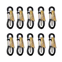 Kit 10 Cabo P10 X P10 7M Instrumento Samurai Roxtone