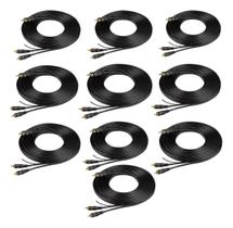 Kit 10 cabo rca ouro 5mm permak para som automotivo