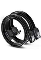 Kit 10 cabo Sata III 6gb/s - Preto, com Presilha