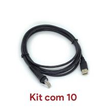 Kit 10 Cabo Usb Leitor Honeywell Eclipse Ms5145 / Ms9520 / Ms3780