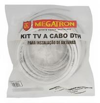 Kit 10 Cabos Coaxial Megatron Rg6 67% 15 Metros