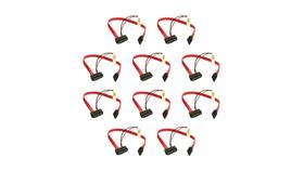 Kit 10 cabos conexao sata flat+força p/dvd-rw note