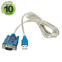 Kit 10 Cabos Conversor Usb X Serial Cirilo Cabos