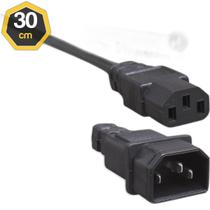 Kit 10 Cabos De Força C13 Para C14 10A 0,30 Metros Kit 10 Cabos De Força C13 Para C14 10A 0,30 Metros