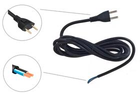 Kit 10 Cabos De Força para Secadores de Cabelo Taiff e Maquinarios 2x0,75mm 10A