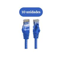 Kit 10 Cabos de rede Cat6 Patch Cord Internet Montado 50cm Kit 10 Cabos de rede Cat6 Patch Cord Internet Montado 50cm