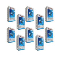Kit 10 Cabos Micro-USB V8 Kingo Preto 1m 2.1A p/ Galaxy A01