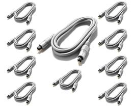 Kit 10 Cabos Óptico Digital TV Home Theater Ps3 Ps4 Xbox 1,8 Metros - VIL