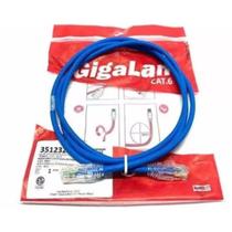 Kit 10 cabos patch cord gigalan cat6 - 1,5m azul furukawa