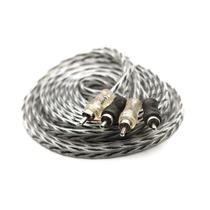 Kit 10 cabos rca injetado 4mm preto/prata transp 5m svart