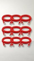 Kit 10 Cabos Rede Cat6 1.5m Patch Cord Vermelho Kit 10 Cabos Rede Cat6 1.5m Patch Cord Vermelho